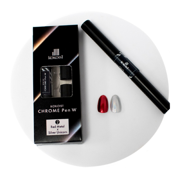 Kokoist Chrome Pen - 02 Red Metal & Silver Unicorn