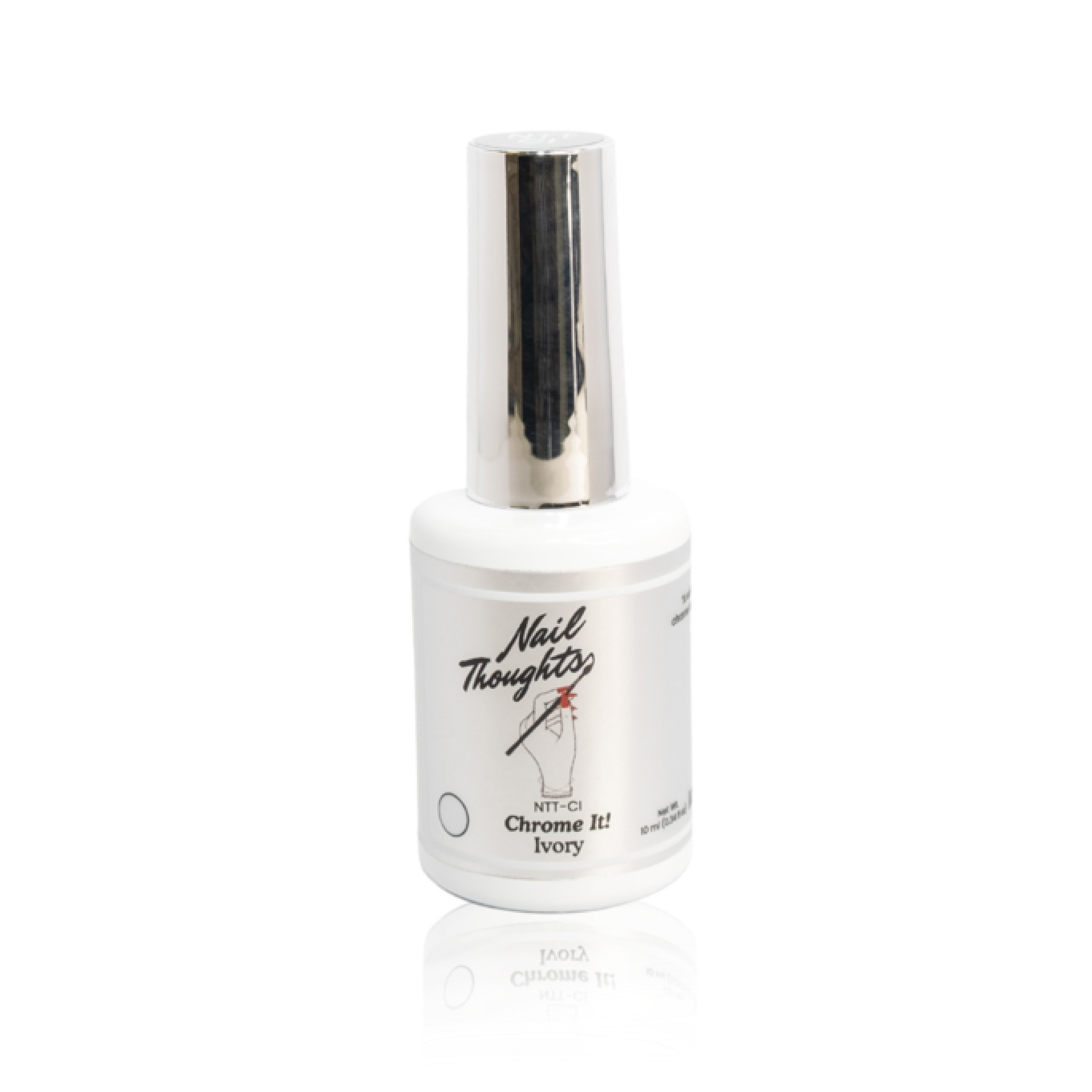 Nail Thoughts Chrome It Non Wipe Gel - Ivory